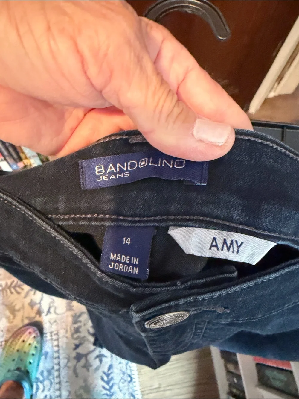 Bandolino Dark Blue Straight Legged Stretch Jeans